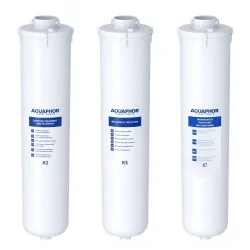 ZESTAW WKŁADÓW FILTRUJĄCYCH AQUAPHOR KRYSZTAŁ - K2 + K5 + K7 | KOMPLEKSOWA OCHRONA TWOJEJ WODY