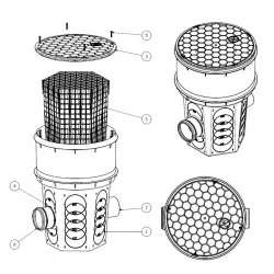 FILTR DOCZYSZCZAJĄCY ŚCIEKI D400 AQ - STUDZIENKA DRENAŻOWA Z FILTREM