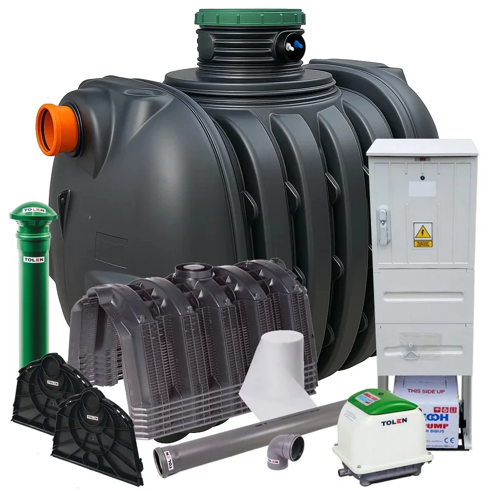 Oczyszczalnia Biologiczna OPTIMAX 4 Aquabin + 4 Tunele 300L