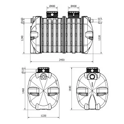 Oczyszczalnia Biologiczna OPTIMAX 5 Aquabin STUDNIA CHŁONNA