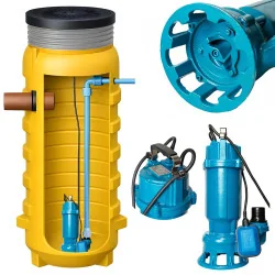 Przepompownia ścieków ZPN 600, pompa IBO Furiatka 1500 + rozdrabniacz