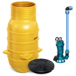 Przepompownia ścieków ZPN 600, pompa IBO Furiatka 1500 + rozdrabniacz