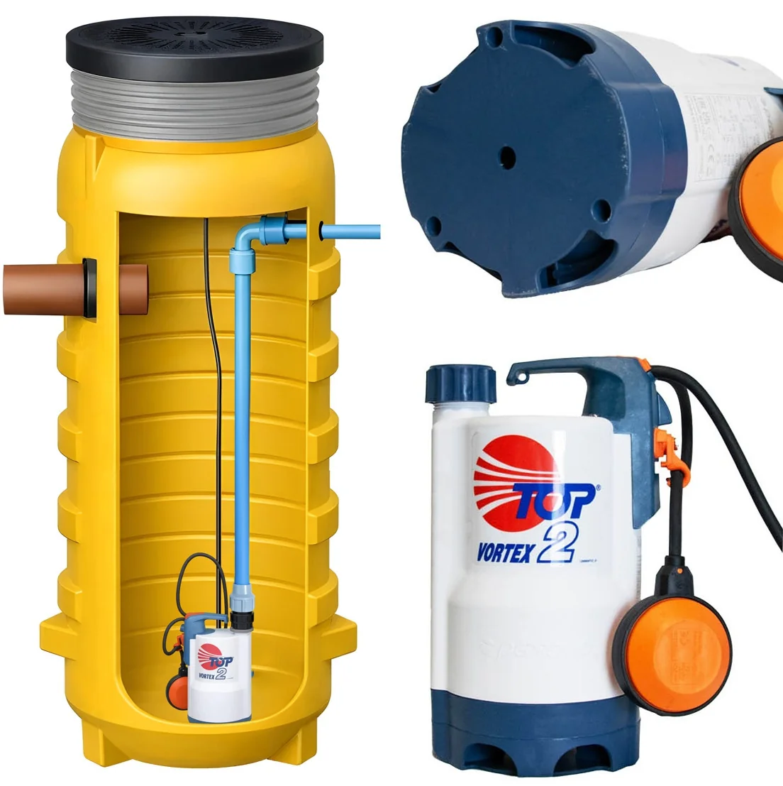 Przepompownia Ścieków włoska Pompa Pedrollo Top 2 Vortex ZPN 600