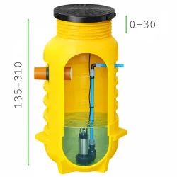 Przepompownia ścieków do oczyszczalni zbiornik ZPN800, studnia