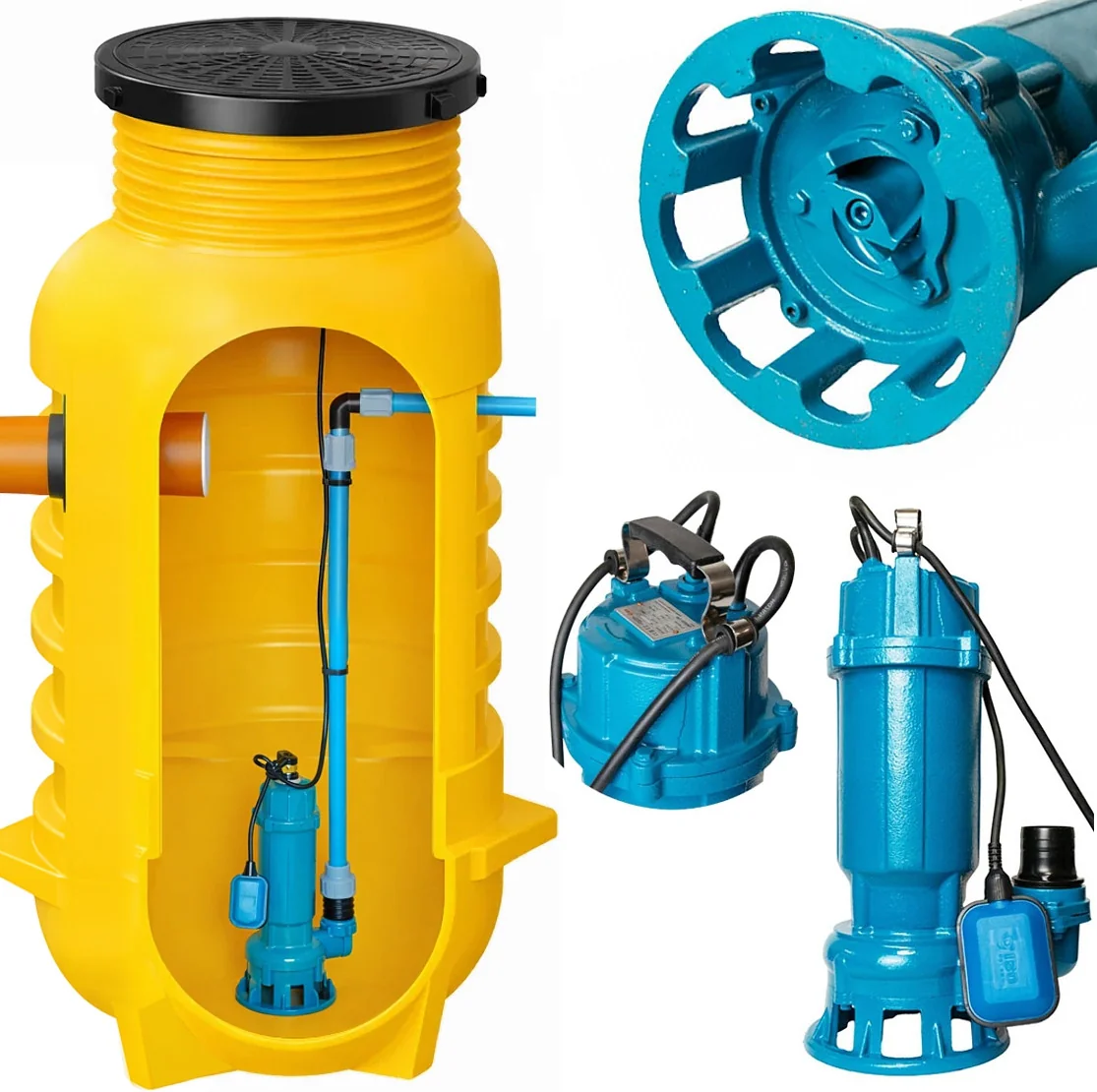 Przepompownia ścieków ZPN800 + pompa rozdrabniacz IBO Furiatka 1500