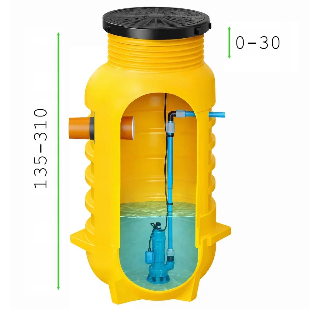 Przepompownia ścieków ZPN800 + pompa rozdrabniacz IBO Furiatka 1500
