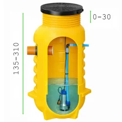 Przepompownia ścieków ZPN800 + włoska Pompa Pedrollo Family