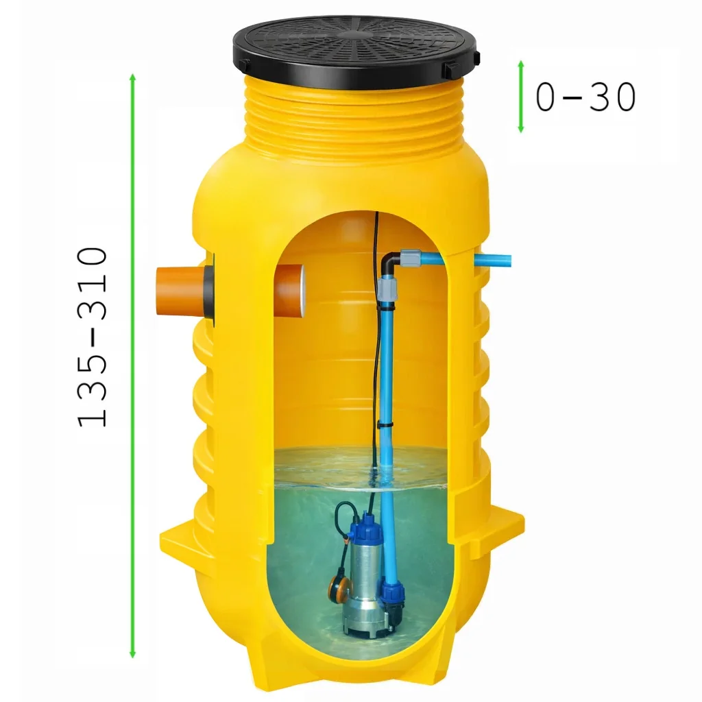 Przepompownia ścieków ZPN800 + włoska Pompa Pedrollo Family