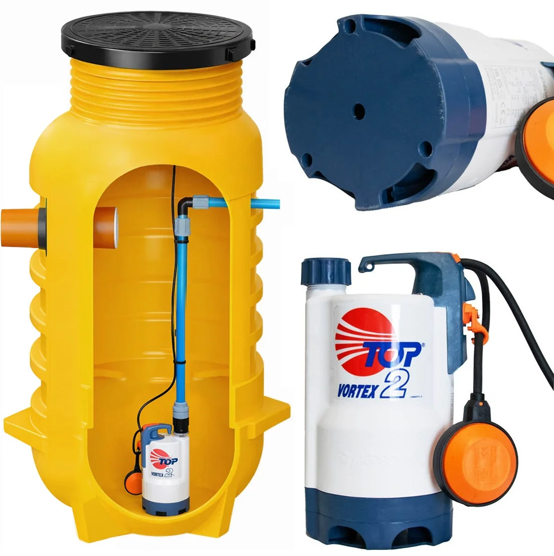 Przepompownia ścieków ZPN800 + włoska Pedrollo Top 2 Vortex