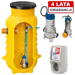 Przepompownia ścieków ZPN800 + włoska Pompa Pedrollo Family + Sterownik EP