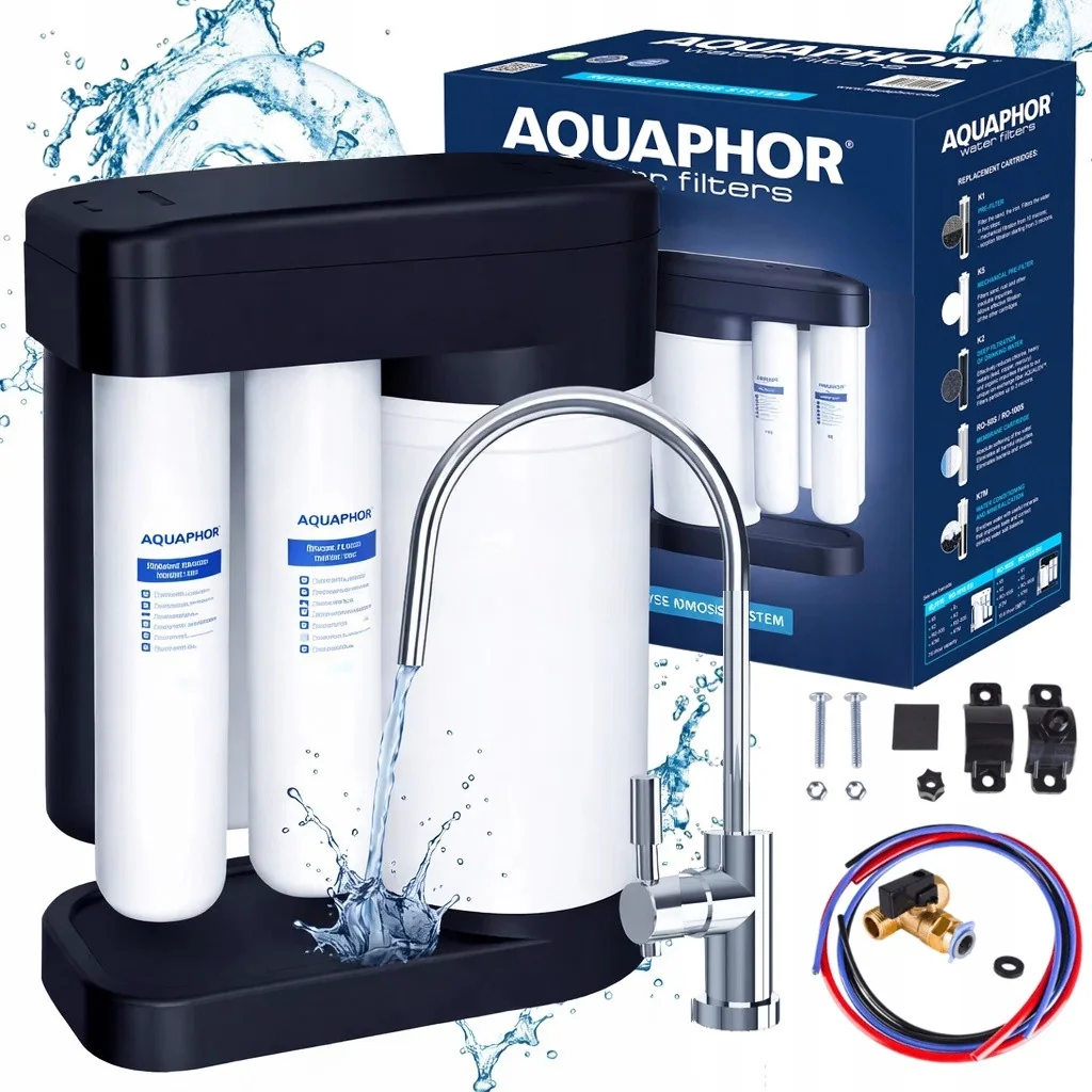 Filtr do wody OSOMOZA RO-102S Black Edition | Aquaphor System odwróconej osmozy