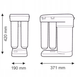 Filtr do wody OSOMOZA RO-102S Black Edition | Aquaphor System odwróconej osmozy
