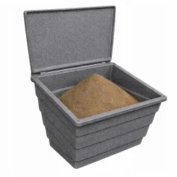 POJEMNIK NA PIASEK SÓL DROGOWĄ I SORBENT - 70L/100KG, SZARY