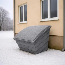 POJEMNIK NA PIASEK SÓL DROGOWĄ I SORBENT - 70L/100KG, SZARY