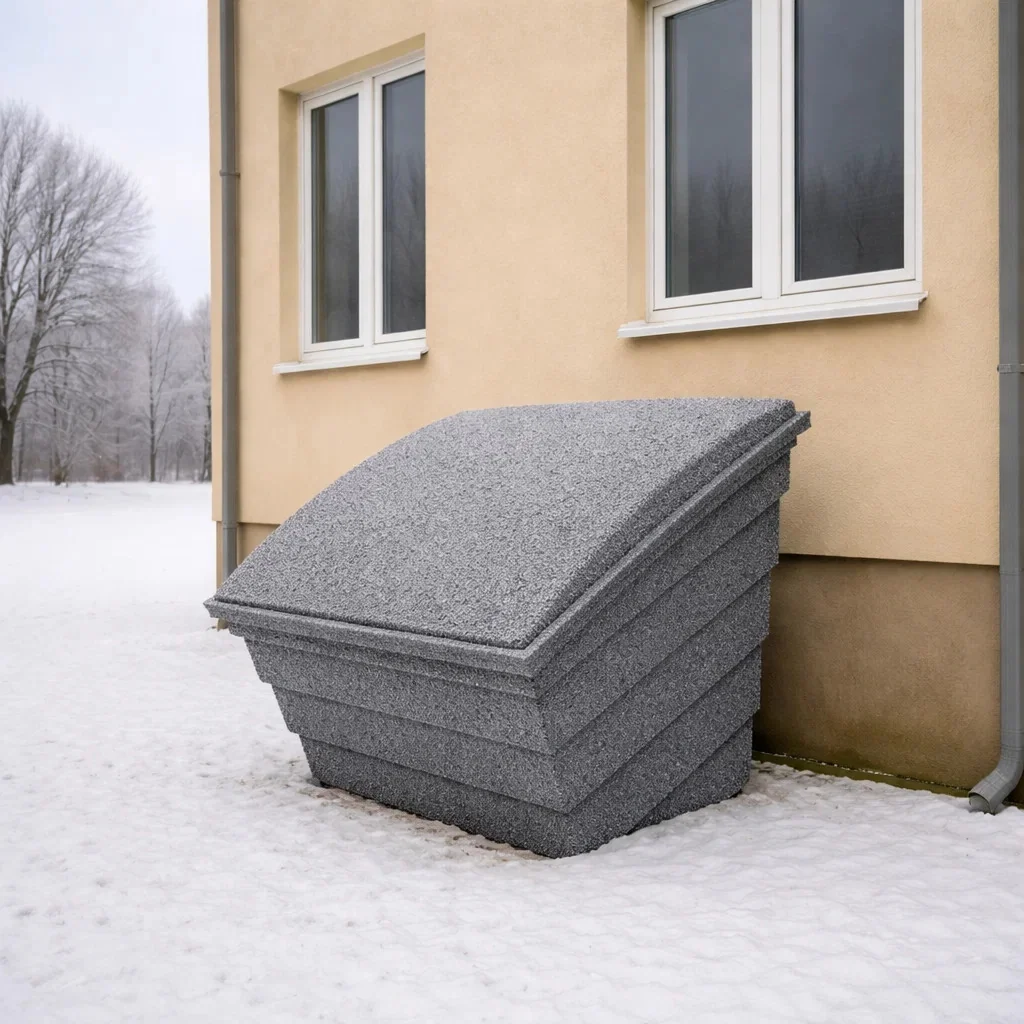 POJEMNIK NA PIASEK SÓL DROGOWĄ I SORBENT - 70L/100KG, SZARY