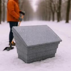 POJEMNIK NA PIASEK SÓL DROGOWĄ I SORBENT - 70L/100KG, SZARY