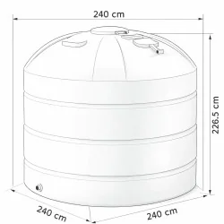 Zbiornik na wodę pitną 9000 litrów - atest PZH, polietylen