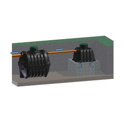 Studnia chłonna AQ500 500 l z nadstawką - rozsączanie ścieków i deszczówki