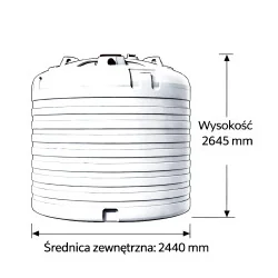 Zbiornik na wodę deszczową Aquatower 10 000L, pionowy Marseplast