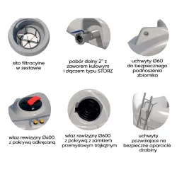 Zbiornik na wodę deszczową Aquatower 10 000L, pionowy Marseplast