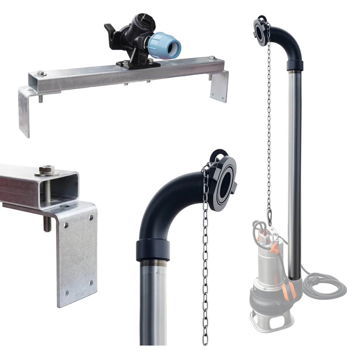 ZESTAW DO PRZEPOMPOWNI ŚCIEKÓW ZAWIESIE, HAK, MOCOWANIE