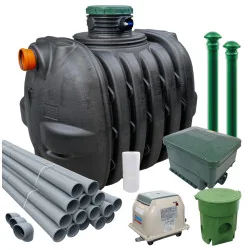 Oczyszczalnia Biologiczna OPTIMAX 4 Aquabin + DRENAŻ 36 mb.