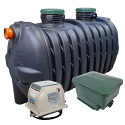 Przydomowa oczyszczalnia biologiczna OPTIMAX 5 Aquabin - technologia SBR, zbiornik 3000 L