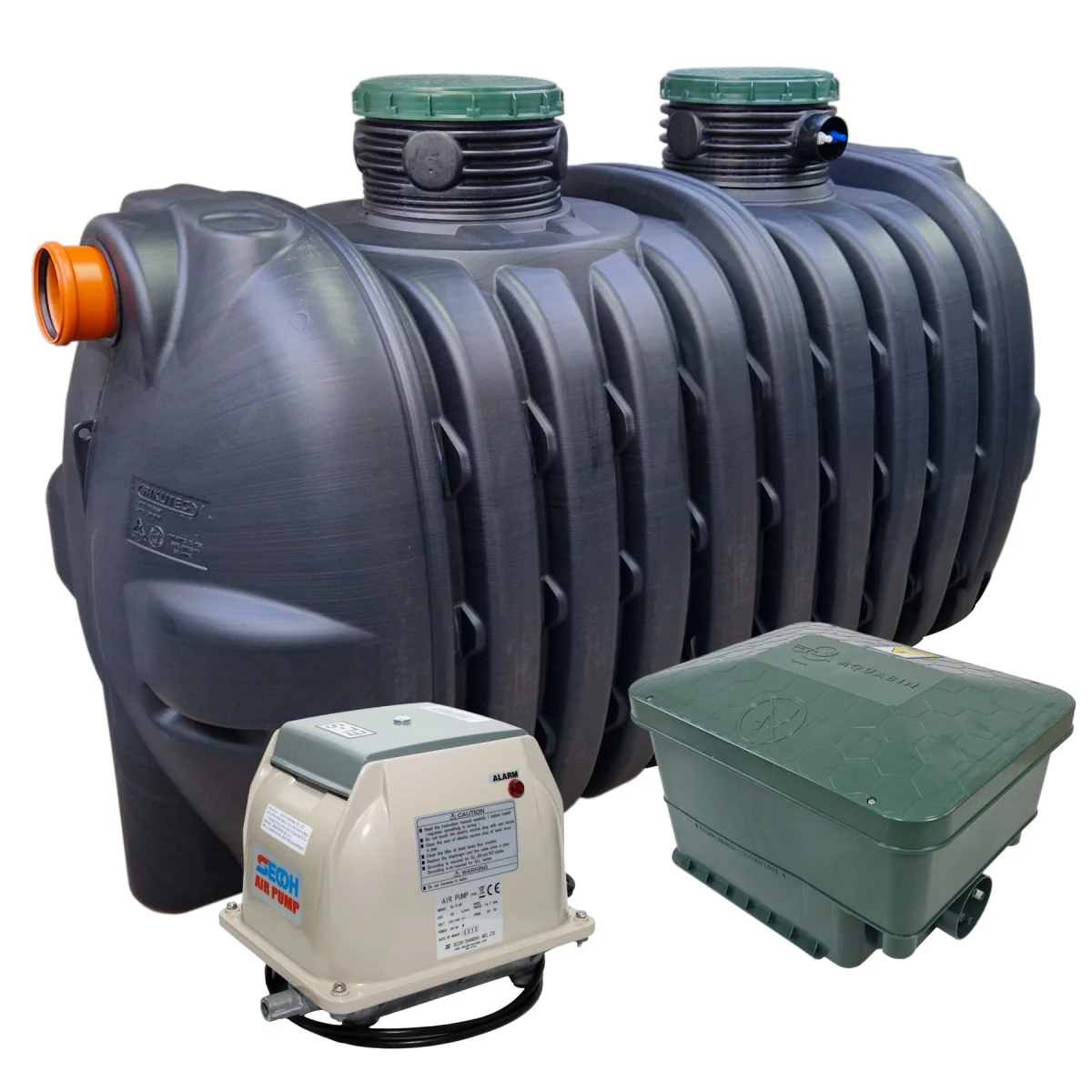 Przydomowa oczyszczalnia biologiczna OPTIMAX 5 Aquabin - technologia SBR, zbiornik 3000 L