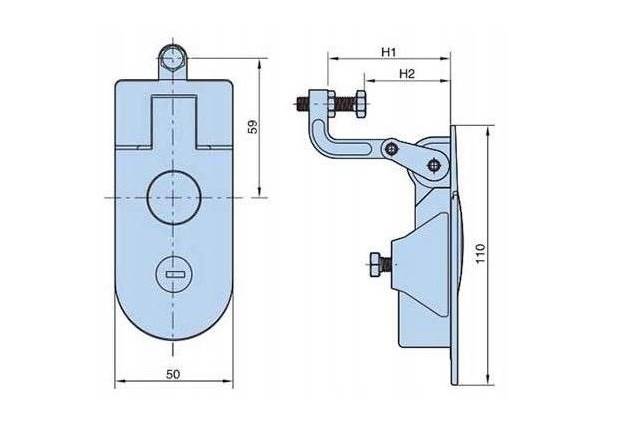 Wymiary zamka dźwigniowego