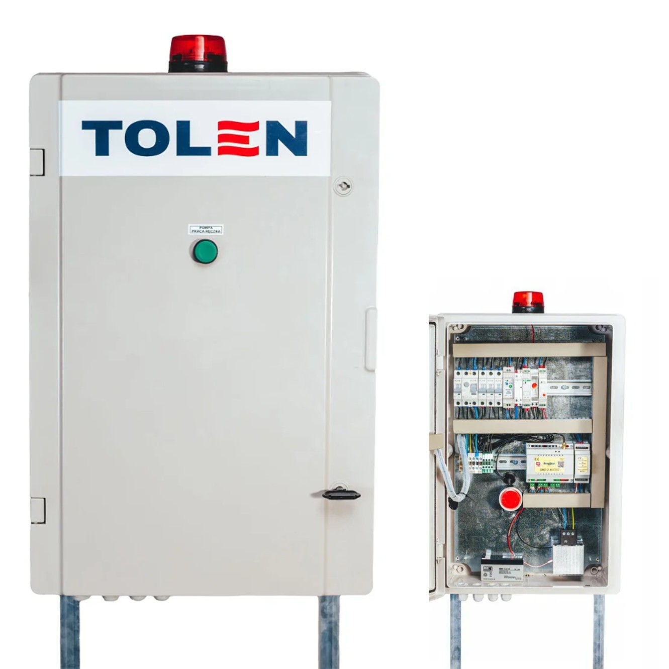 System alarmowy przepompowni z sygnalizacją dźwiękową i świetlną