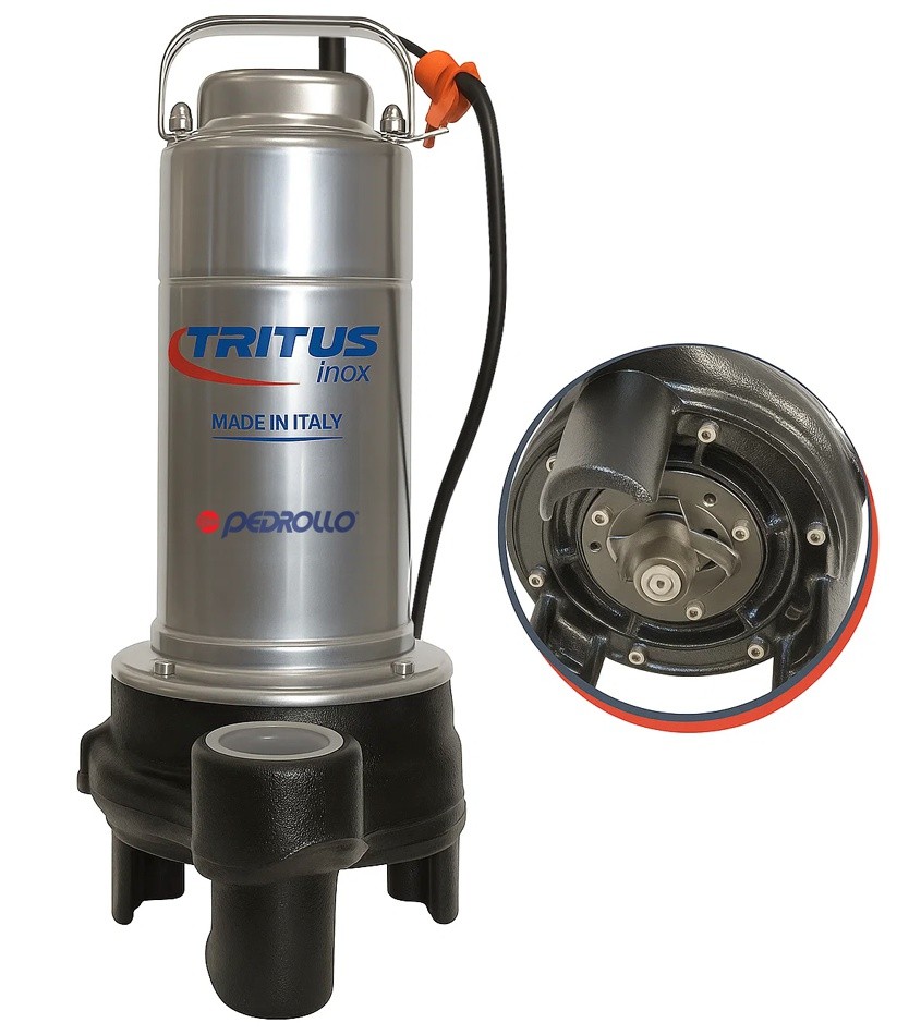 Dwie pompy zanurzeniowe z nożem do pompowania ścieków surowych i oczyszczonych