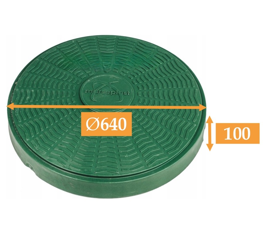Pokrywa do zbiornika na wodę i ścieki DN 640 Marseplast Ekoroto