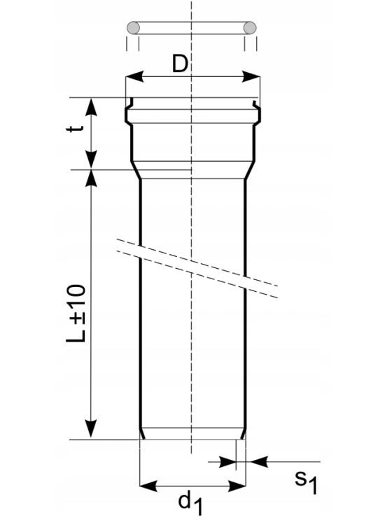 Wymiary rury kanalizacyjnej PVC DN 160 mm – przekrój techniczny