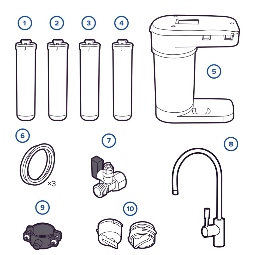 Zestaw Aquaphor Morion RO-101S elementy
