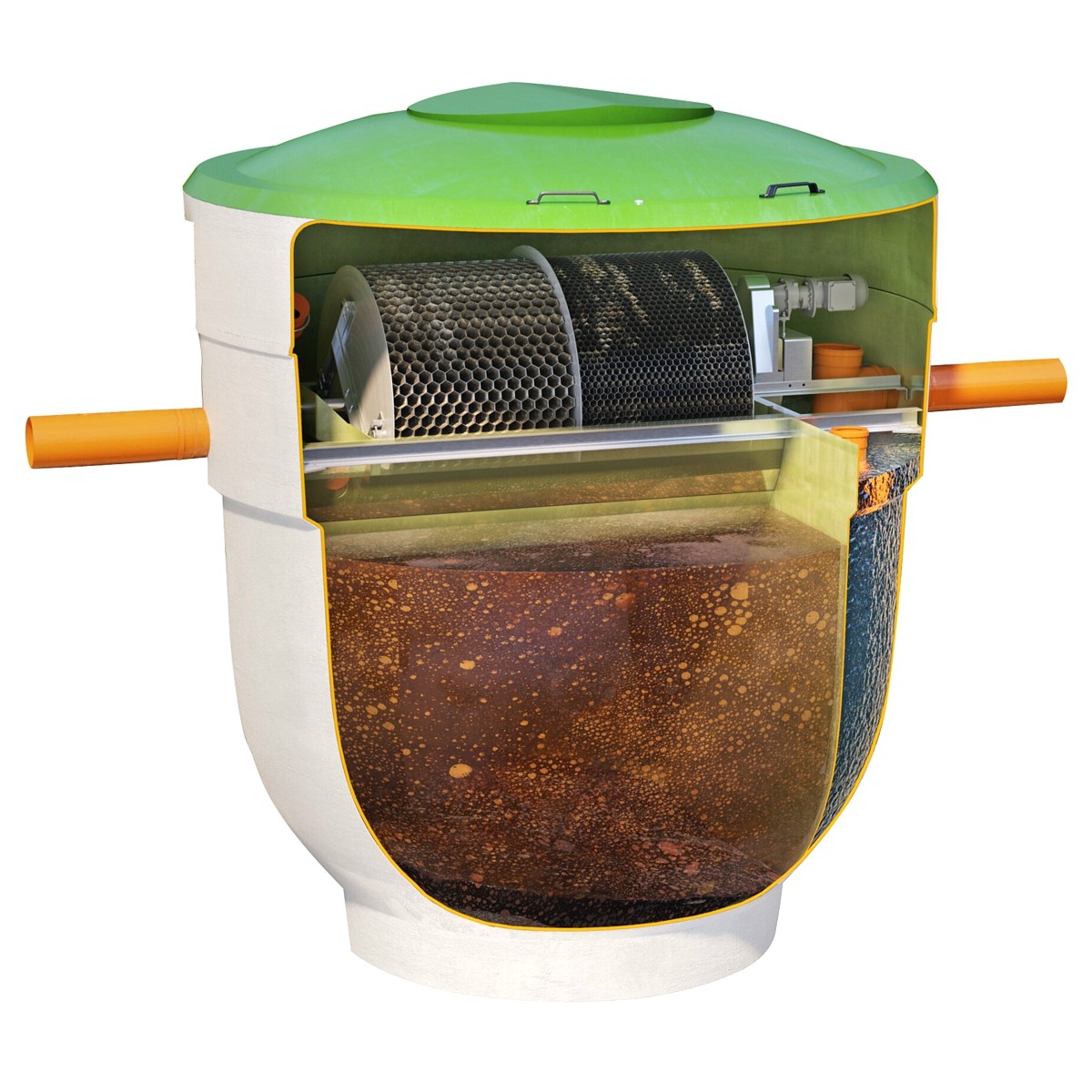 Cicha i bezzapachowa praca oczyszczalni biologicznej RotoSET 6 Bio-Set