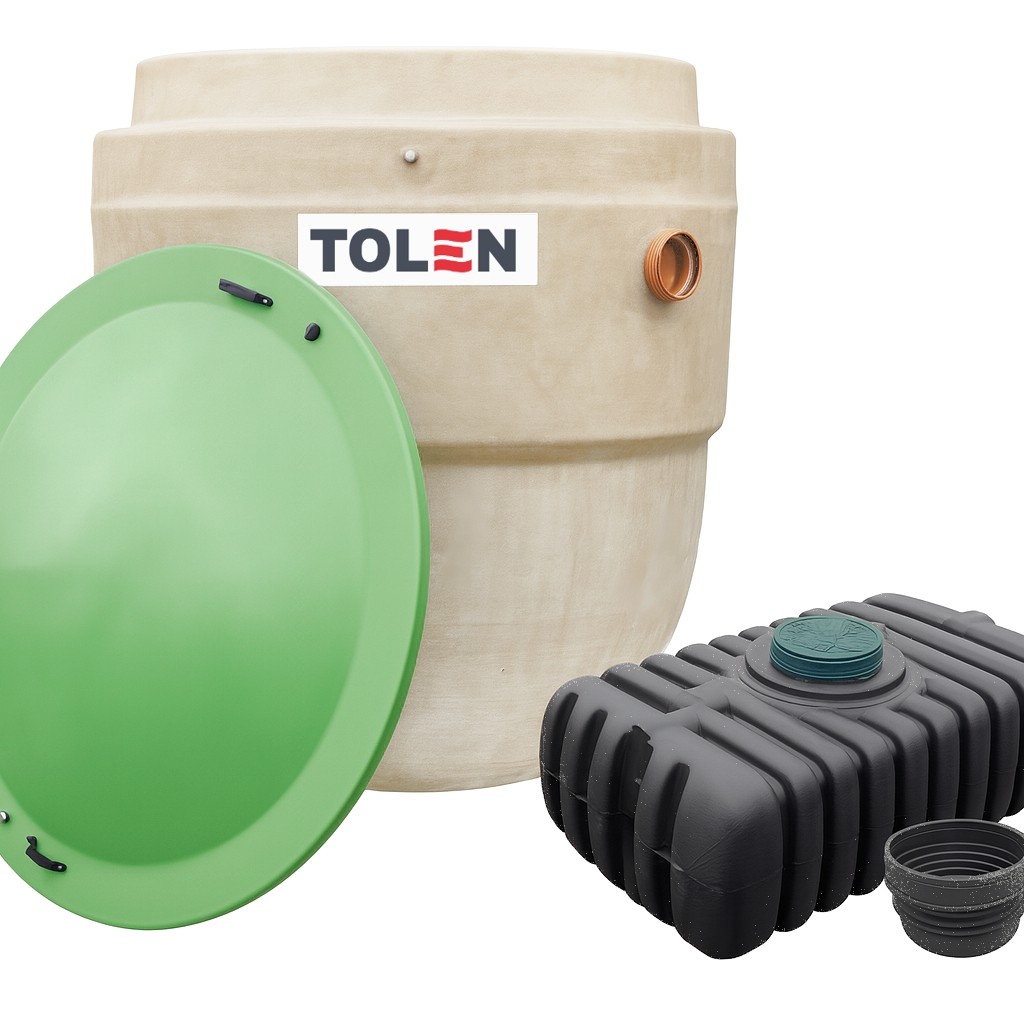 Zestaw elementów wchodzących w skład oczyszczalni RotoSET 6 Bio-Set