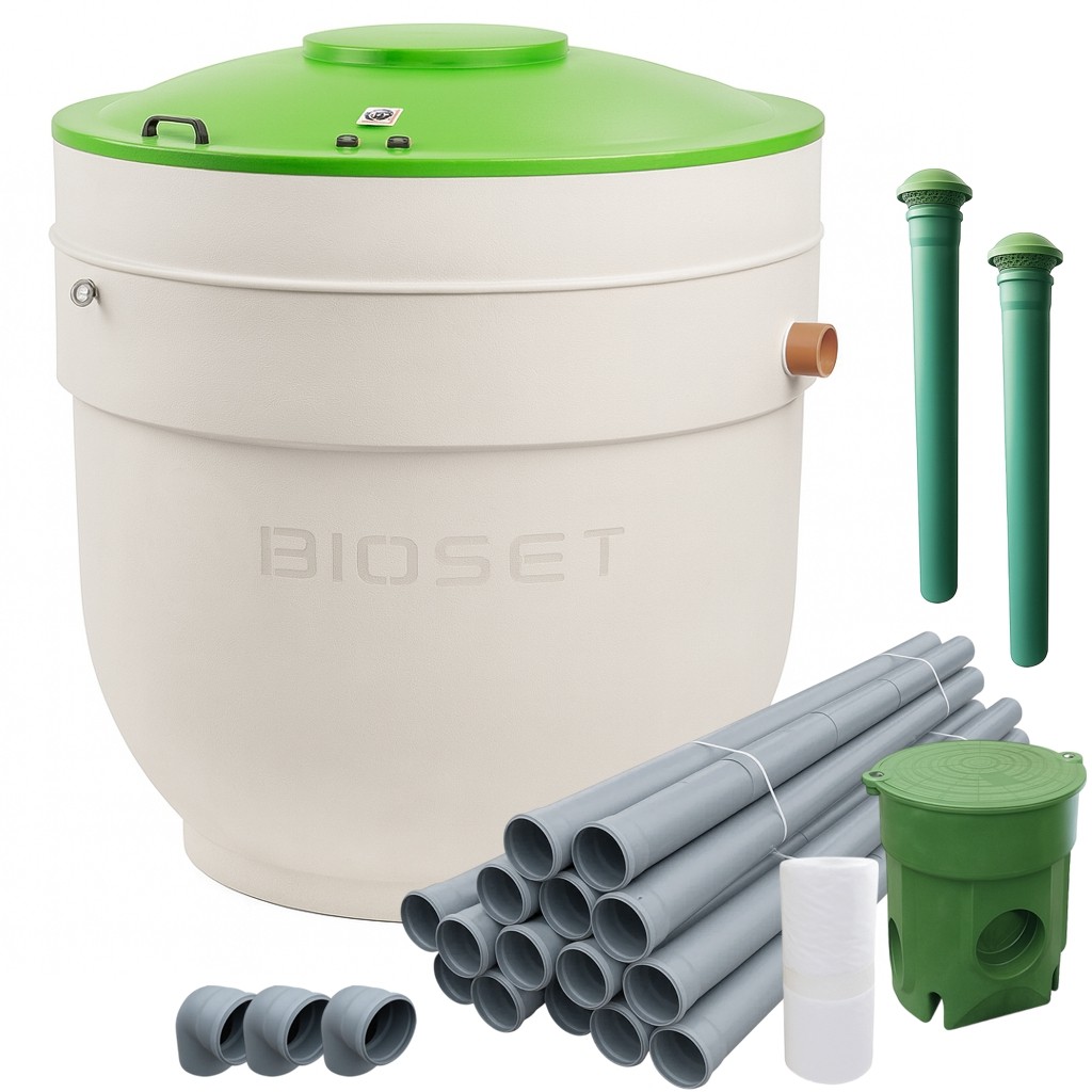 Widok górny biologicznej oczyszczalni ścieków RotoSET 6 Bio-Set