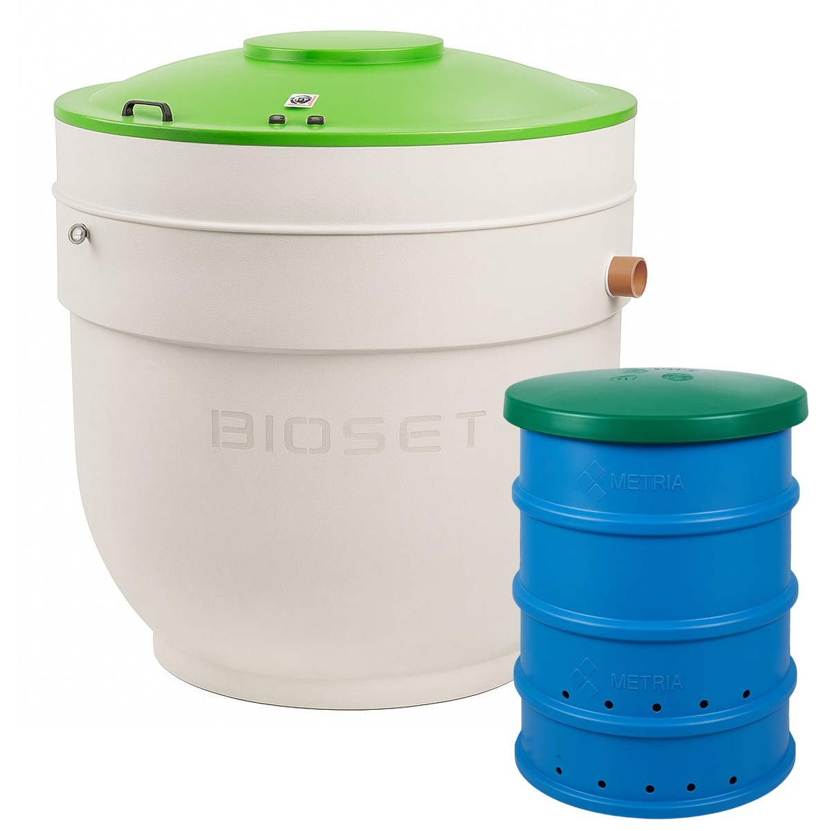 Widok górny biologicznej oczyszczalni ścieków RotoSET 6 Bio-Set