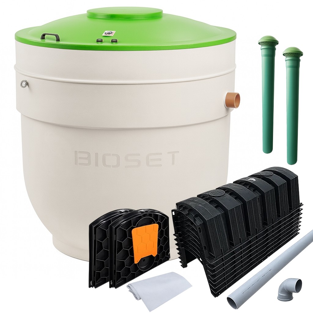 Widok górny biologicznej oczyszczalni ścieków RotoSET 6 Bio-Set