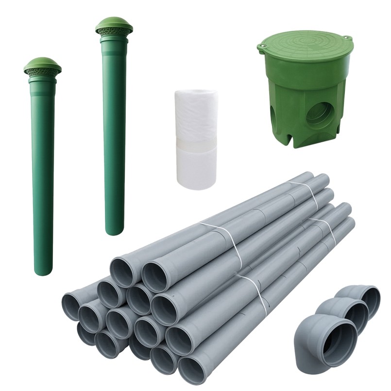 Zestaw elementów oczyszczalni OPTIMAX 6 z drenażem tunelowym 36 mb