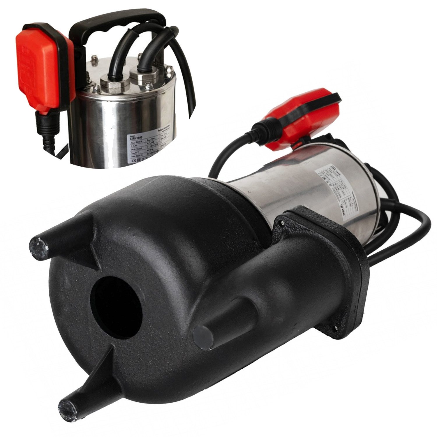 Parametry techniczne pompy zatapialnej IBO Lira 1300W