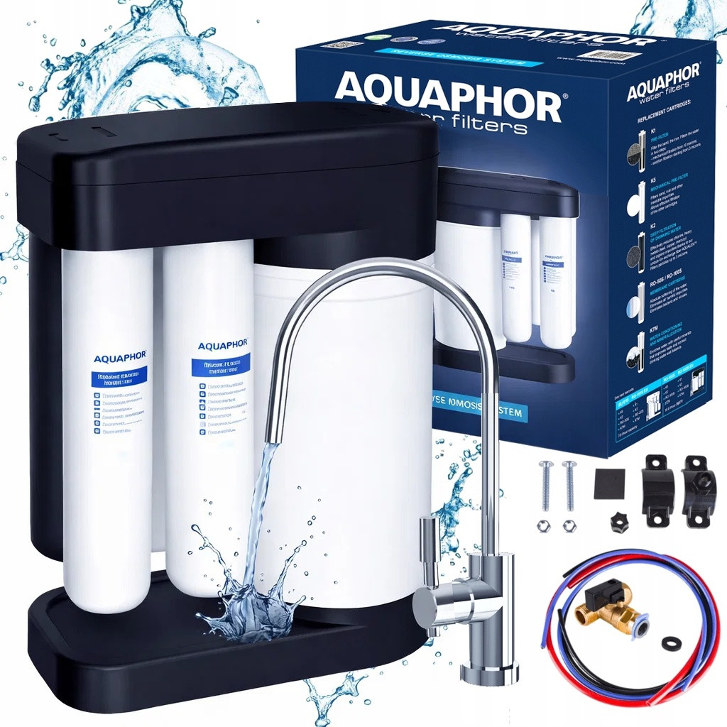 Filtr odwróconej osmozy Aquaphor RO-102S Black Edition montowany pod zlewem