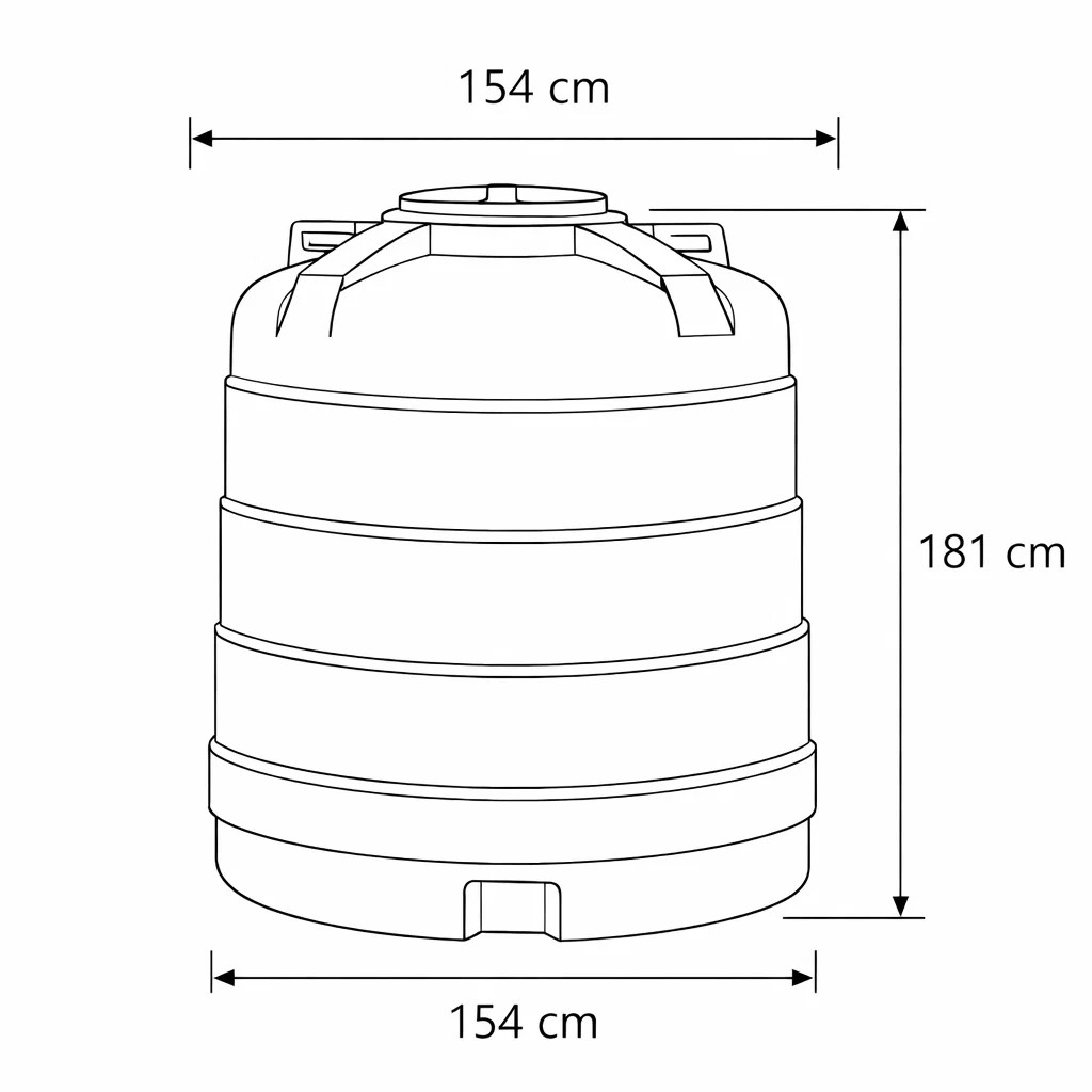 Zbiornik na wodę pitną AQ-2500S 2500 l